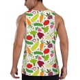 thumbnail image 3 of Fotbe Cartoon Vegetables Pattern Men's Quick Dry Workout Tank Top Gym Muscle Tee Fitness Bodybuilding Sleeveless T Shirt Breathable Workout Shirt-, 3 of 9