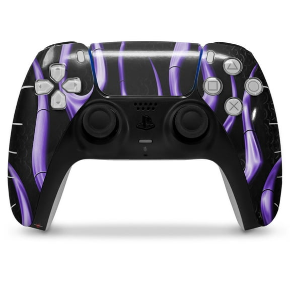 WraptorSkinz Skin Wrap compatible with the Sony PS5 DualSense Controller Metal Flames Purple (CONTROLLER NOT INCLUDED)
