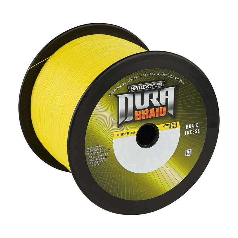 SpiderWire 8lb DuraBraid, 3000yd, Hi-Vis Yellow Fishing Line 