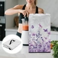 thumbnail image 5 of ZIATUBLES Juicer Machine Dust Cover Foldable Canvas Stain Resistant Appliance Cover for Home Kitchen Counter Decor Accessories Easy to Clean, Lilac Butterfly Dragonfly Flower, 8 "W x 8 "D x 17 "H, 5 of 7