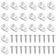 thumbnail image 1 of 20 Pcs Mirror Holder Clips Plastic Fixing Clips with Screws for Fixing Mirror Cabinet Door, 1 of 7