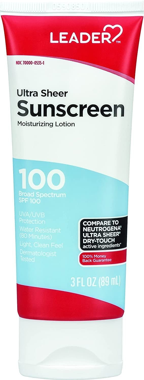 Leader Ultra Sheer w/ Water Resistant Moisturizing Sunscreen Lotion, 3 oz