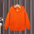 thumbnail image 5 of Lumtrix Girls Hoodies Trendy Long Sleeve Hooded Sweatshirt Cute Fall Winter Pullover with Pocket Saffron 120, 5 of 10