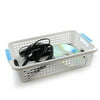 Desk Organizer Basket Bin, White With Blue Handles, Office Supplies, Desk Organization Single Pack