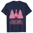 thumbnail image 3 of Camiseta rosa de árbol de Navidad para mujer, traje de fiesta de Navidad con gráfico divertido, ropa informal Harajuku para mujer, camisetas de manga corta con cuello redondo, 3 of 5
