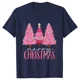 thumbnail image 3 of Camiseta rosa de árbol de Navidad para mujer, traje de fiesta de Navidad con gráfico divertido, ropa informal Harajuku para mujer, camisetas de manga corta con cuello redondo, 3 of 5