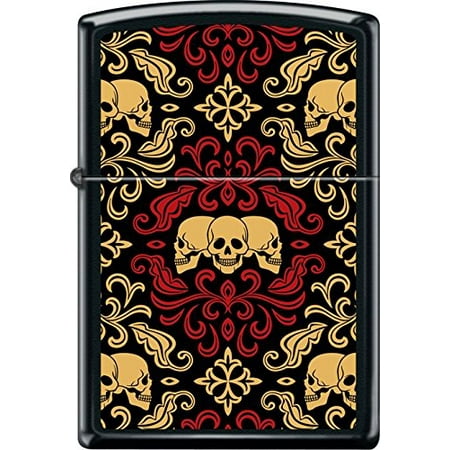 Skull Black Matte Lighter - ZIPPO Black Matte Skulls Ornament Windproof Lighter
