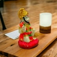 thumbnail image 2 of Indian Crafts Lord Hanuman Idol Murti Religious Puja Car Dashboard Office Temple Home Decor Gifting, 2 of 5