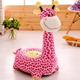 thumbnail image 3 of Funda de sofá Perfecl Bolsa de frijoles con Animales de peluche Jirafa rosa, 3 of 8