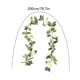 thumbnail image 3 of Guirnalda floral navideña con flores rojas y blancas y follaje verde | Vegetación artificial navideña para repisa de chimenea, puerta y escalera, 3 of 6