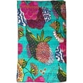 thumbnail image 3 of Indian Handmade Floral Print Kantha Quilt, Bedspread, Blanket Size ( King 108" x 108" ), 3 of 5