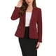 thumbnail image 2 of BLAZERS CHIC INSPIRADORES PARA MUJERES CASUAL DE NEGOCIOS CON UN BOTÓN DELANTE MANGAS LARGAS CHAQUETAS DE OFICINA CON ALMOHADILLAS EN LOS HOMBROS L ROJO VINO, 2 of 6