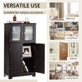 thumbnail image 5 of Bathroom Floor Storage Cabinet Kitchen Cupboard Brown, 5 of 8