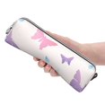 thumbnail image 4 of XMXT Leather Pencil Case, Fantasy Pink Butterfly Print Large Capacity Pencil Pouch for Student Teens Women, 4 of 9