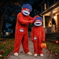 thumbnail image 4 of Dwelliawo Big Mouth Monster Onesie Pajamas, Unisex Adult Silly Pajamas Plush One Piece Cosplay Suit Loungewear Red 100, 4 of 4