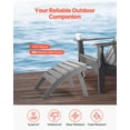 thumbnail image 2 of VEVOR Adirondack Ottoman, 21.5L x 18.9W x 14.8H Inch HDPE Plastic Folding Adirondack Ottoman, Weather-Resistant Foot Rest for Adirondack Chair, Widely Used for Outside Porch Pool Lawn Backyard, Gray, 2 of 9