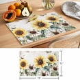 thumbnail image 6 of Vintage Floral Placemats Set of 2, Sunflowers Black Buffalo Plaid Farmhouse Non-Slip Place Mats Washable Table Mats for Kitchen Dining Table Decorations Indoor/Outdoor, 6 of 9