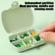 thumbnail image 5 of Pastillero portátil Vitamin Organizer | Mini estuche de 6 compartimentos | Plástico a prueba de humedad | Almacenamiento de medicamentos de viaje | Tamaño de bolsillo | Verde Amarillo Azul Rosa |, 5 of 5