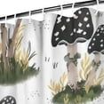 thumbnail image 3 of Brown Mushroom Bug White Pattern Shower Curtain 72"x84" ,Bathroom Decorative Shower Curtains Set with 12 Hooks,Modern Waterproof Washable Shower Curtain, 3 of 6
