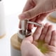 thumbnail image 4 of Dispensador de jabón de cerámica de 400 ml, estilo nórdico, dispensador de loción, dispensador de jabón para cocina y baño, color blanco, 4 of 6