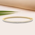 thumbnail image 5 of Diamond Tennis Bracelet | 12 Carat EGL Certified Lab Grown Diamond Bracelet Line 7" | 14K in Yellow Gold | Nemy Half Bezel Round Lab Diamond Tennis Bracelet | FG-VS1-VS2 Quality | Friendly Diamonds, 5 of 6