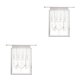 thumbnail image 2 of Ounissouiy bordado Tie-Up Roman Shades Top Sheer Balcón Ventana Cortina Drape Valance Panels blanco 60x120cm 2piezas Ounissouiy CBP074248, 2 of 5