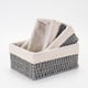 thumbnail image 1 of Cestas tejidas a mano para almacenamiento，3 Piezas Canastas para Baño Organizador,Organizadora de Almacenamiento,para Diseño Higiénico y Decorativo para Hogar, Dormitorio y Baño (beige),gris, 1 of 2