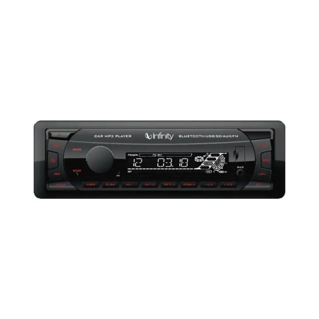 Autoestéreo ALPHA 100 4x50W (máx) Bluetooth USB SD Infinity 18 estaciones FM preestablecidas, color Negro