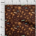 thumbnail image 2 of oneOone Cotton Poplin Chocolate Brown Fabric Beach Hawai Diy Clothing Quilting Fabric Print Fabric By Yard 42 Inch Wide, 2 of 4