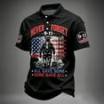 thumbnail image 2 of 9/11 25th Anniversary Shirt Polo Shirts for Men We Will Never Forget 911 Memorial Patriotic Vintage Shirts for Men Black M, 2 of 5