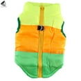 thumbnail image 3 of PULLIMORE Winter Warm Dog Jackets Waterproof Padded Zipper Dog Vest Coats Pet Clothes for Small Medium Dogs (XS, Orange + Green), 3 of 8