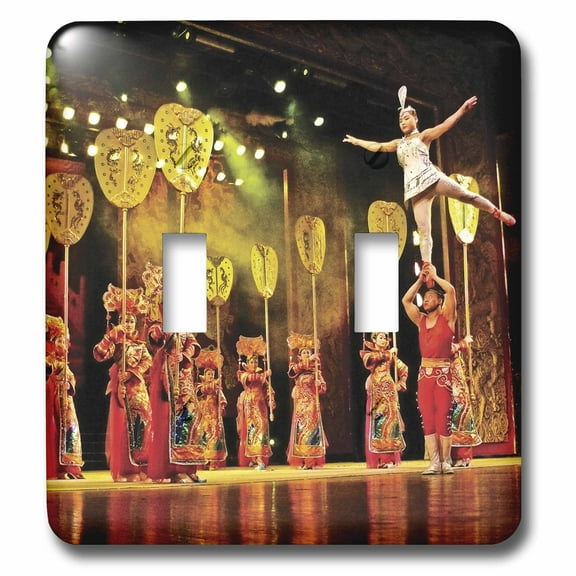 3dRose, Beijing Circus Acrobats, double toggle switch