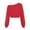 1-Red, variant on Girls Off Shoulder Sweatshirt Asymmetrical Long Sleeve Cute Crop Top for Kids