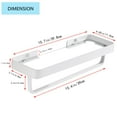 thumbnail image 4 of Estante de baño SIMVE de vidrio templado con toallero blanco, 4 of 6