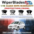 thumbnail image 2 of 2007 Chevrolet Aveo5 Beam Wiper Blades Wipers w/1yr Warranty (Set of 2) (WiperBladesUSA), 2 of 5