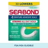 Sea Bond Lower Secure Denture Adhesive Seals, Fresh Mint Flavor Seals, 30 Count