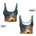 thumbnail image 6 of Sports Bras for Women Workout Tank Tops, Halloween Forest Pumpkin Witch Running Vest with Removable Cups, 6 of 7
