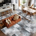 thumbnail image 5 of 3x5Ft Area Rugs Gray Geometric Non-Skid Rubber Backing Large Rectangle Rugs - Living Room Bedroom Home Office, Modern Abstract Art Block Indoor Floor Mat Carpets Washable Rug, 5 of 9