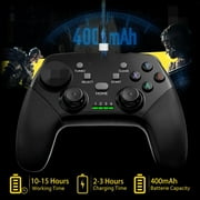 Wireless Game Controller with Phone Mount - Compatible with Android/iOS Switch Mobile - Ergonomic Black Gaming Pad