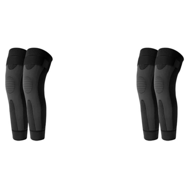 Minnieouse 2 uds Protector Brace compresión pierna manga fútbol correr señora baloncesto artritis rodilla soporte deportes almohadillas Negro/1 par/L 2Conjunto