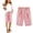 ee15 Pink, variant on Big Girls Long Shorts Girls Bermuda Shorts Knee Length Cotton Linen Straight Wide Leg Long Shorts Solid Drawstring Elastic Waist Short Casual Summer each Shorts with Pockets