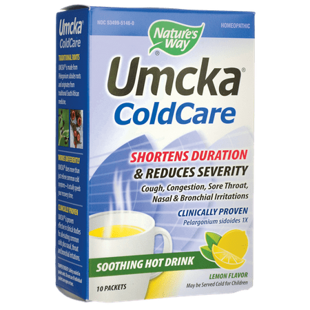 Nature's Way Umcka Coldcare Hot Drink - Lemon 10 (Best Way To Sleep With A Cough)