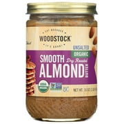 Woodstock Almond Butter, Smooth, Unsalted, 16 Oz.