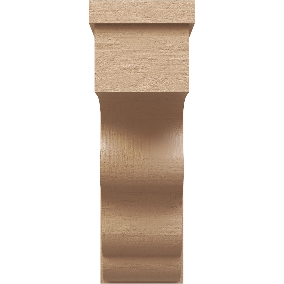 10"W x 20"D x 30"H Classic Highland Rough Cedar Woodgrain TimberThane Corbel, Primed Tan