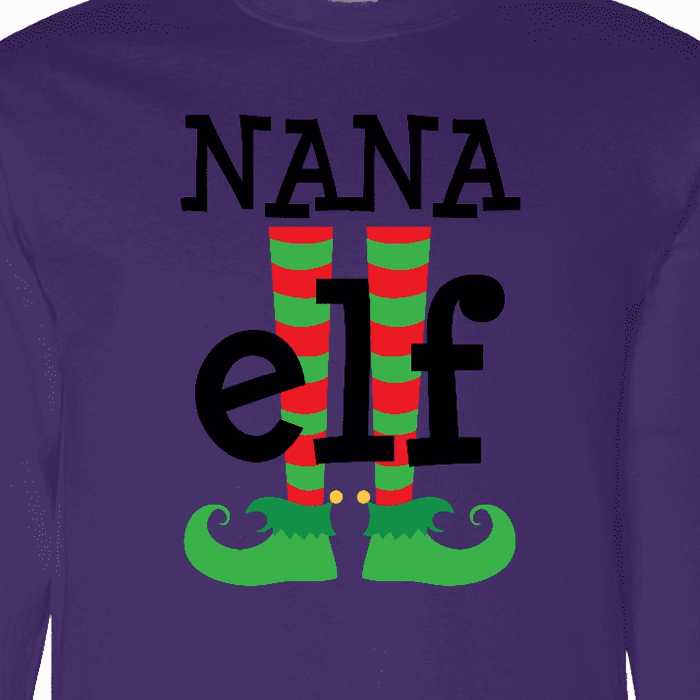 Inktastic Nana Elf Christmas Long Sleeve T-Shirt