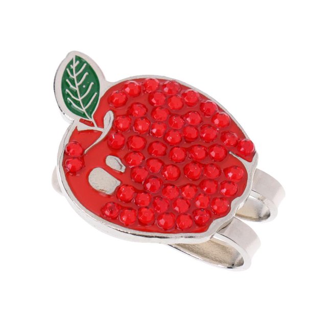Clip para gorra de golf con patrones variados y marcador de pelota de golf desmontable - Ligero Manzana