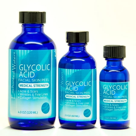 

Glycolic Chemical Face Peel Kit Medical Grade 100% Pure Acne Scars Wrinkles - 1oz 10%