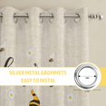 thumbnail image 6 of Bee Gnomes Kitchen Curtains Window Panels, Farmhouse Spring Daisy Honey Flowers Insulated Window Treatment Curtain, Grommet Curtains for Bedroom/Living Room/Bathroom, 2 Piece 52"Wx72"L, 6 of 8