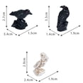 thumbnail image 2 of Halloween Crow Figurine Set, 3Pcs Resin Black Raven Skeleton Bird Statues with Red Eyes for Gothic Tabletop Decor, Spooky Party Props for Home Garden Yard Haunted House and Holiday Display, 2 of 5