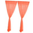 thumbnail image 4 of 2 Panel Kitchen Curtain Sheer Door Window Voile Drape Orange - 200x270cm, 4 of 9